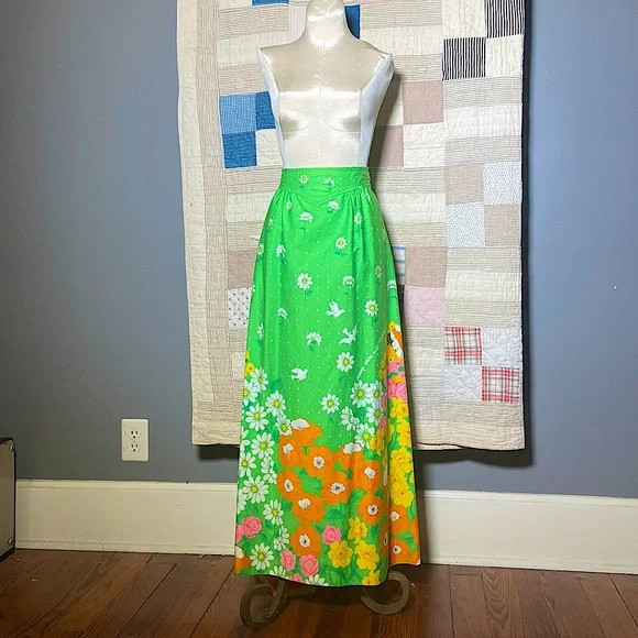 1970s Garden Maiden Maxi Skirt - Picture 5 of 5